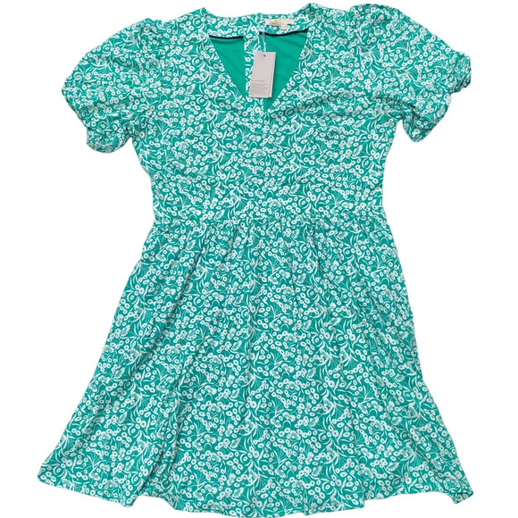 NWT Boden Women's Floral Back Cutout Dress in Emerald Floret Bud (12R) - Picture 5 of 9